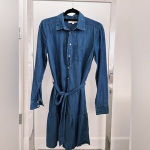 Loft long sleeve denim shirtdress
